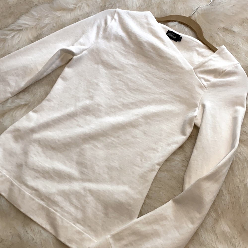 Kate Spade Saturday Slant Neck Long Sleeve